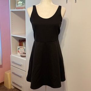 Divided by H&M | Ribbed Black Skater Dress Size 10